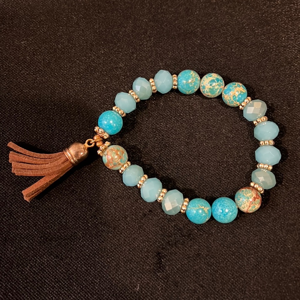 Turquoise Tassel Bracelet